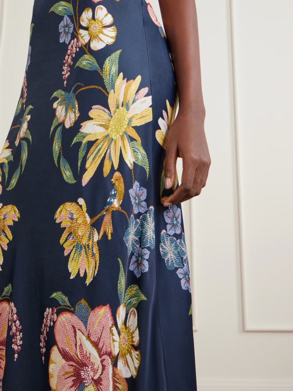 FARM Rio Dark Blue Maira Floral Lenzing™ Ecovero™ Viscose Maxi Dress Size XS NWT - Picture 14 of 16